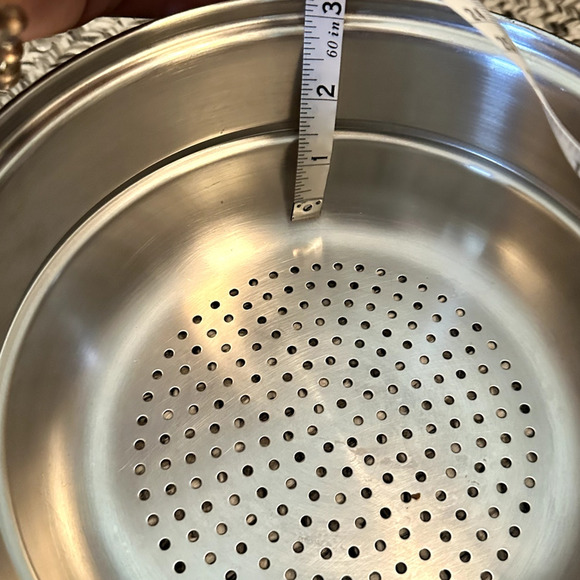 Saladmaster Stainless Steel 8" Double Boiler Steamer Insert Strainer Colander - Picture 7 of 8